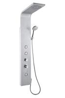 Douchepaneel waterval douchezuil douche-armatuur aluminium 140 cm 4 functies