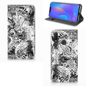 Mobiel BookCase Huawei P Smart Plus Skulls Angel