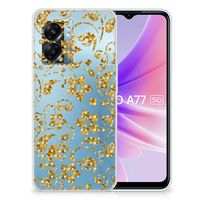 OPPO A77 | A57 5G TPU Case Gouden Bloemen - thumbnail