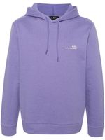 A.P.C. hoodie en coton à logo imprimé - Violet