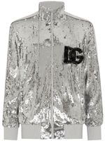 Dolce & Gabbana veste bomber à sequins - Argent