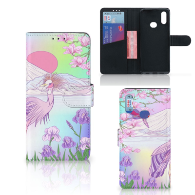 Samsung Galaxy A10s Telefoonhoesje met Pasjes Bird Samsung Galaxy A10s Telefoonhoesje met Pasjes Bird