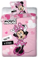 Disney Minnie Mouse Dekbedovertrek star - 140 x 200 cm - Polyester - thumbnail