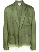 Nick Fouquet blazer boutonné en lin - Vert - thumbnail