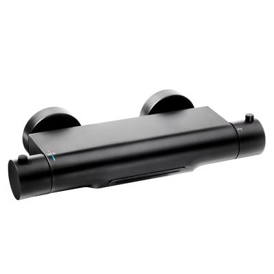 Mueller Meta thermostatische waterval badkraan zwart