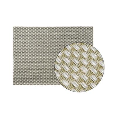 6x Placemats lichtbruine gevlochten/geweven 45 x 33 cm - Placemats