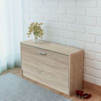 Bureau met lade en kastje 100x40x73 cm eiken