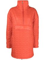 Patrizia Pepe manteau matelassé à motif monogrammé - Orange