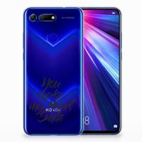 Honor View 20 Siliconen hoesje met naam Heart Smile