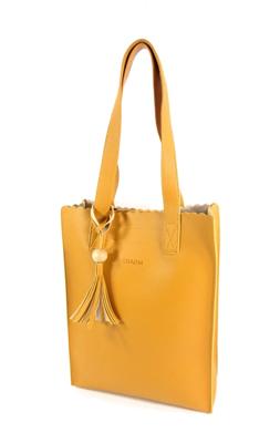 PU Convent Garden dames Hoog model shopper oker