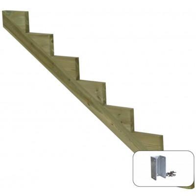 Trapbalk 7 Treden 34,2º + Montagebeugel Trapbalk 7 Treden 34,2º + Montagebeugel