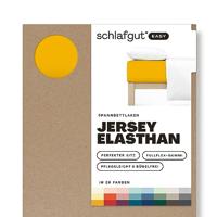 Schlafgut Easy Jersey Elastaan Hoeslaken 140x200 tot 160x220 Yellow Deep, hoeslaken van superzacht katoen met elastaan