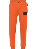 Plein Sport pantalon de jogging à logo appliqué - Orange