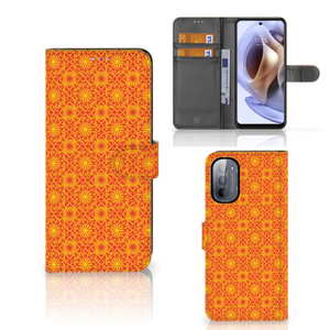 Motorola Moto G31 | G41 Telefoon Hoesje Batik Oranje