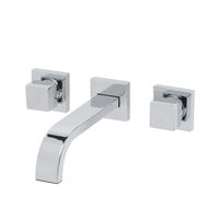 Mueller Cubo 2-knops wastafelkraan afbouwdeel PVD-coating chroom