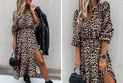 Midi jurk met split - Nu in de aanbieding! Midi jurk met split - Nu in de aanbieding!