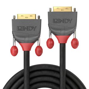 LINDY 36241 DVI-kabel DVI Aansluitkabel DVI-D 18+1-polige stekker, DVI-D 18+1-polige stekker 15.00 m Zwart