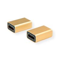 Roline 12.03.3153 Adapter [1x HDMI-bus - 1x HDMI-bus] Goud (metallic)