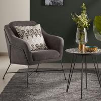 Kave Home Fauteuil 'Brida', kleur donkergrijs