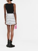 Balmain short rayé en tweed - Blanc