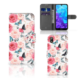 Huawei Y5 (2019) Hoesje Butterfly Roses