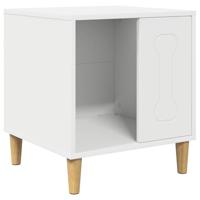 vidaXL Hondenhok wit, 44 x 42 x 49 cm, houten materiaal, woonkamer, rechthoekig, minimalistisch design, multifunctionele opslag, duurzame materialen, moderne uitstraling, praktische oplossingen