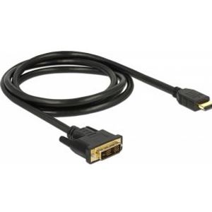 Delock 85583 HDMI naar DVI 18+1 kabel bidirectioneel 1,5 m