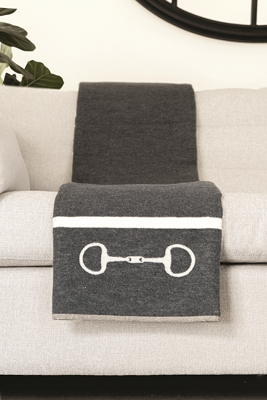 Plaid Adrienne - Soft katoen - Grijs & Wit