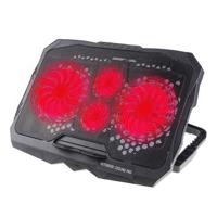 S18 Hoogteverstelbare Notebook Router Radiator 4-Fan Koeler Desktop Laptop Cooling Pad - Rood Licht