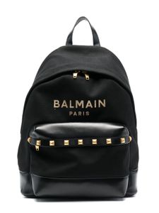 Balmain Kids sac à dos à logo imprimé - Noir