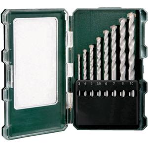 Metabo 626706000 Steen-spiraalboorset 8-delig 3 mm, 4 mm, 5 mm, 5.5 mm, 6 mm, 7 mm, 8 mm, 10 mm 8 stuk(s)