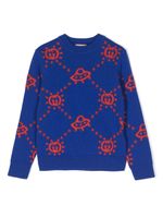 Gucci Kids GG UFO-intarsia wool jumper - Bleu