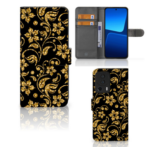 Xiaomi 13 Lite Hoesje Gouden Bloemen