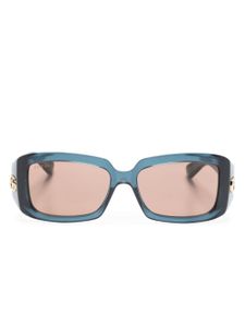 Gucci Eyewear lunettes de soleil Icon GG à monture rectangulaire - Bleu