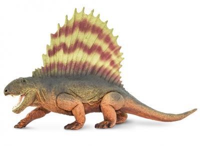 Safari dinosaurus Dimetrodon junior 18 cm rubber bruin/geel/rood/zwart Safari dinosaurus Dimetrodon junior 18 cm rubber bruin/geel/rood/zwart