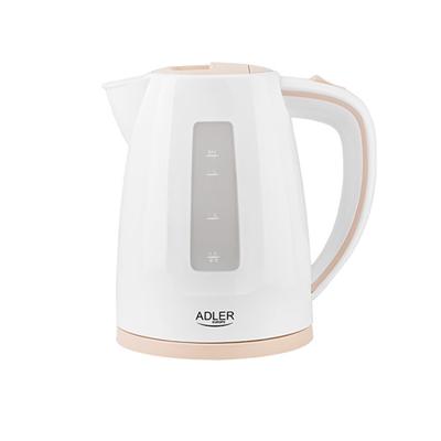 Adler AD 1264 waterkoker 1,7 l 2200 W Hazelnoot, Wit