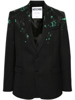 Moschino blazer à effet taches de peinture - Gris