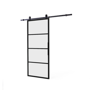 Intersteel DIY schuifdeur Cubo incl. mat glas 2350mm + zwart ophangsysteem Basic Top