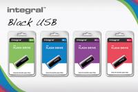 Integral 64GB USB2.0 DRIVE BLACK USB flash drive USB Type-A 2.0 Zwart