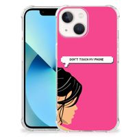 iPhone 13 mini Anti Shock Case Woman Don't Touch My Phone - thumbnail