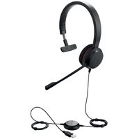 Jabra Evolve 20 UC Mono Headset Bedraad Hoofdband Kantoor/callcenter USB Type-A Zwart - thumbnail