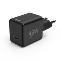 Hama Snellader USB-C PD/QC/GaN Super-Mini-Charger 45 W Zwart - thumbnail