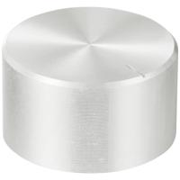 TRU COMPONENTS TC-11696504 Draaiknop Met knopmarkering Zilver (Ø x h) 30 mm x 17 mm Aluminium, Plastic 1 stuk(s)