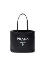 Prada petit sac à main à logo imprimé - Noir