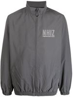 izzue veste bomber zippée à logo imprimé - Gris