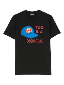 DSQUARED2 KIDS t-shirt en coton à imprimé graphique - Noir