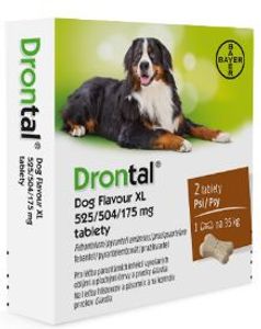 Drontal Large Dog / XL 525/504/175 mg ontwormingsmiddel 4 tabletten