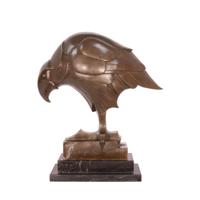A BRONZE ART DECO SCULPTURE OF AN EAGLE