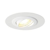 QAZQA - Modern Ronde inbouwspot wit kantelbaar met opvulring - Edu | Woonkamer | Slaapkamer | Keuken - Staal Rond - GU10 Geschikt voor LED - Max. 1 x 50 Watt