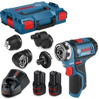 Bosch Blauw GSR 12V-15 FlexiClick Accuschroefboormachine + GFA 12-X/12-B/12-W/12-E - 06019F6000 - thumbnail